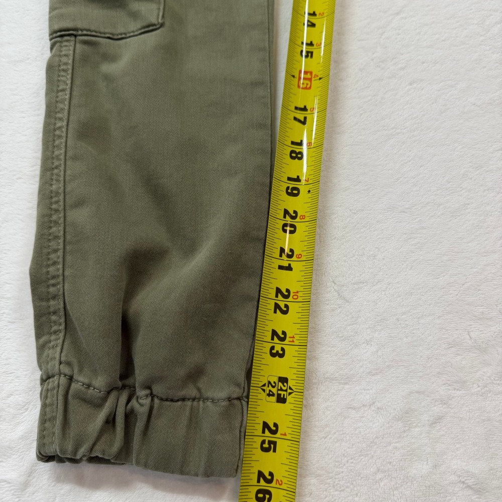 ZARA Cargo Joggers Mens S Olive Green Good Utility Twill Drawstring Pants - Picture 10 of 12